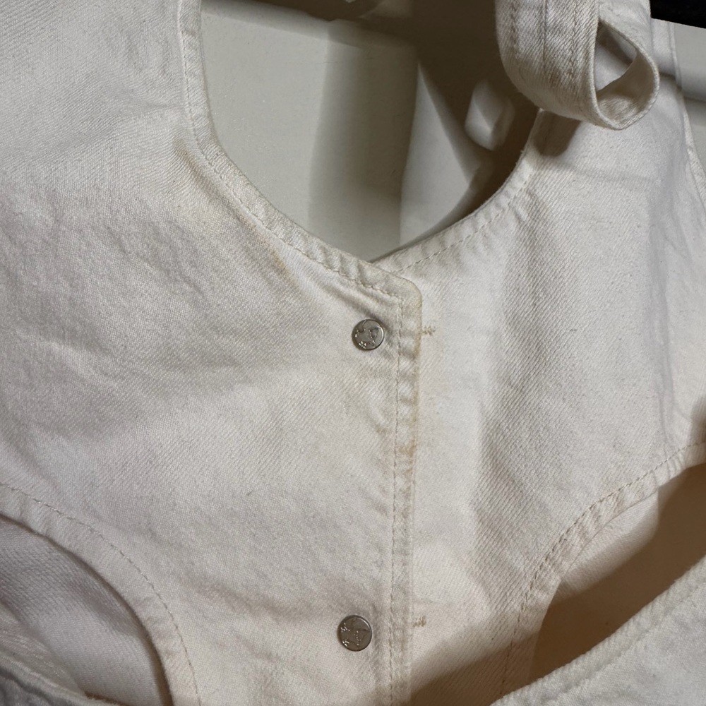 Reformation Ivory Button-Front Mini Dress - Picture 8 of 10